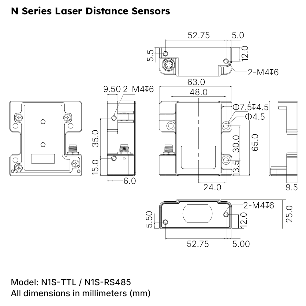Product Dimension Chart